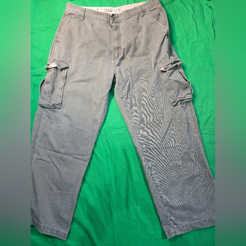 Plugg Men Olive Green Cargo Pants Size 36x30